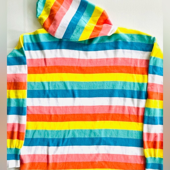 MULTI COLORED SMALL LIGHTWEIGHT HOODED SWEATER—LIKE NEW-PERFECT-OVER SIZED LOOK - Picture 11 of 13